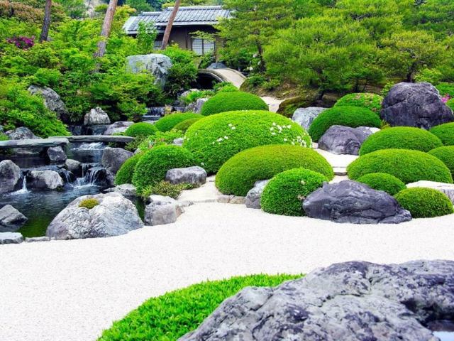 jardin style japonais mousse gravier