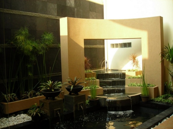 jardin zen fontaine eau