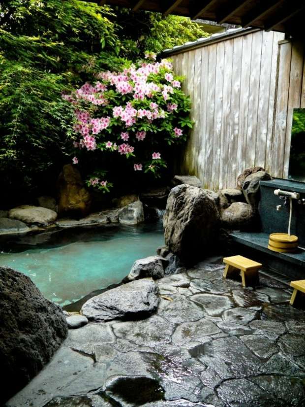 jardin zen idyllique avec petit paysage