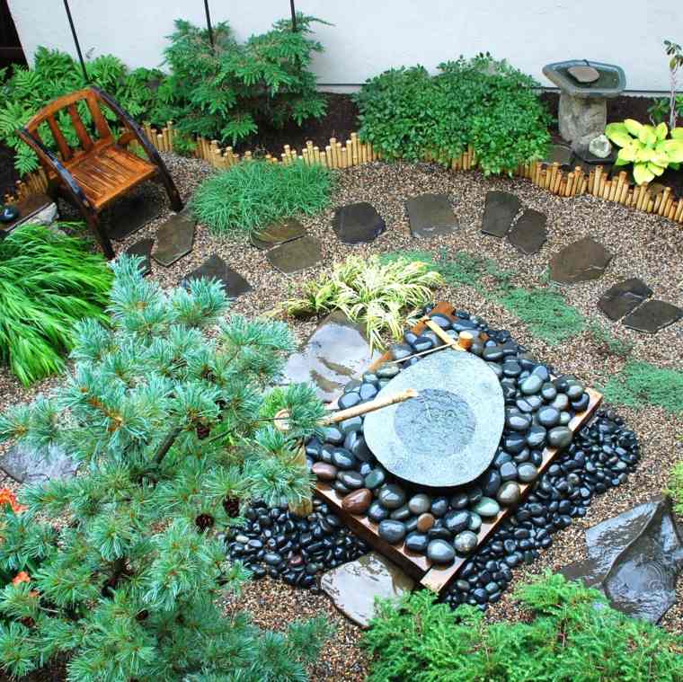 jardin zen aménager idée pierres déco