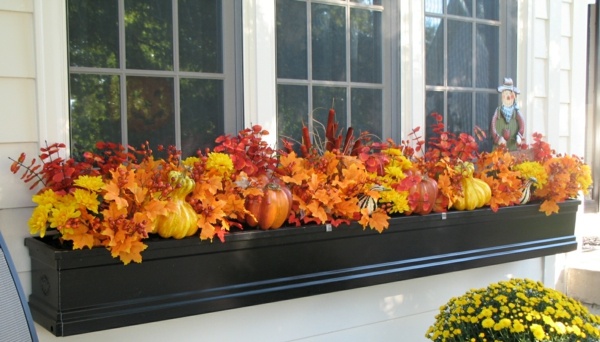 jardinière balcon aux couleurs de l'automne
