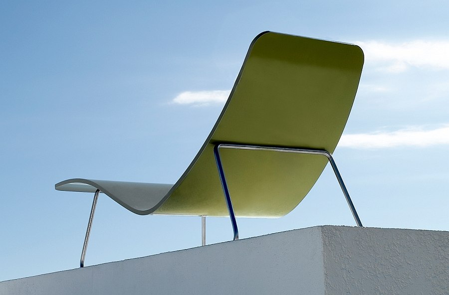 chaise longue lounge scandinave goût minimaliste tribu design suède chaise-longue vert coloré design couleur objet deco