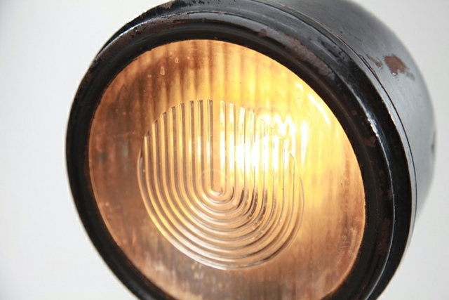 lampes récup vintage phare noir