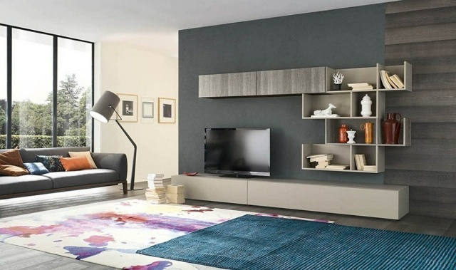 meuble TV mural moderne ecologique