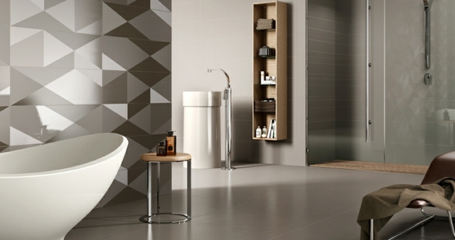 meuble salle bain tons neutres contrastes géométriques