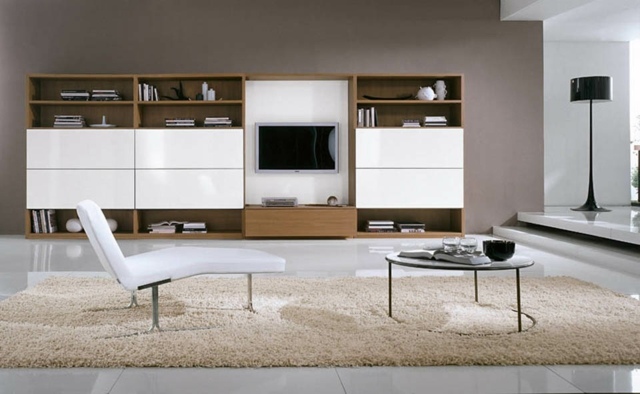 meuble TV design bois complet