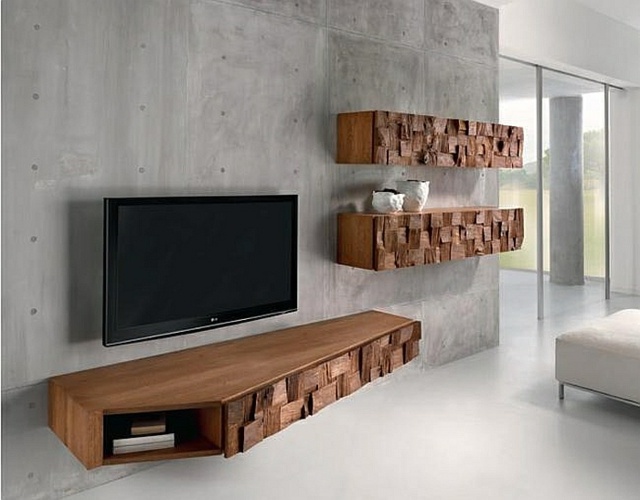 meuble design pour téléviseur bois contemporain