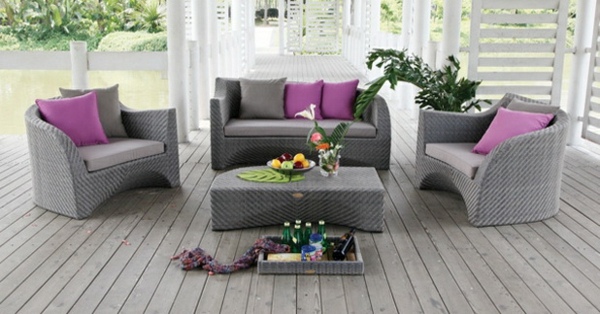 meubles jardin elegants gris