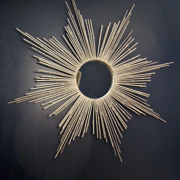miroir design effet soleil étoile