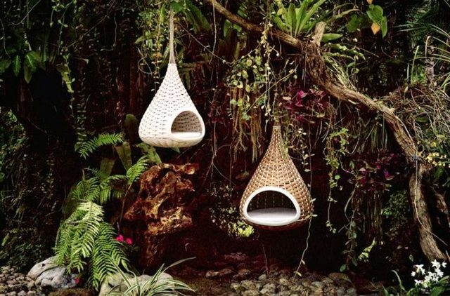 mobilier de jardin contemporain Nestrest jungle palombienne