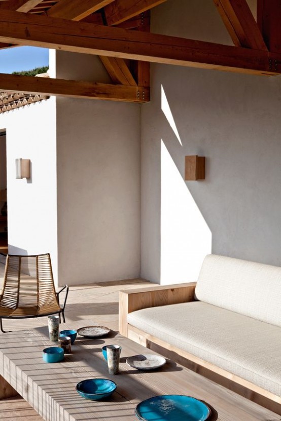 mobilier design terrasse stylé moderne original bois architecture écolo contemporain maison bois canapé