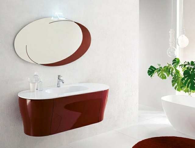 modèle salle de bain Calypso bordeau évier miroir