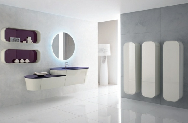 modele salle de bain Calypso colonnes miroir vasque etageres