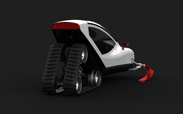 motoneige concept Snow Crawler trois-quarts arrière chenilles