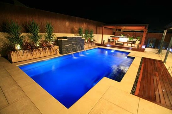 patio bois piscine