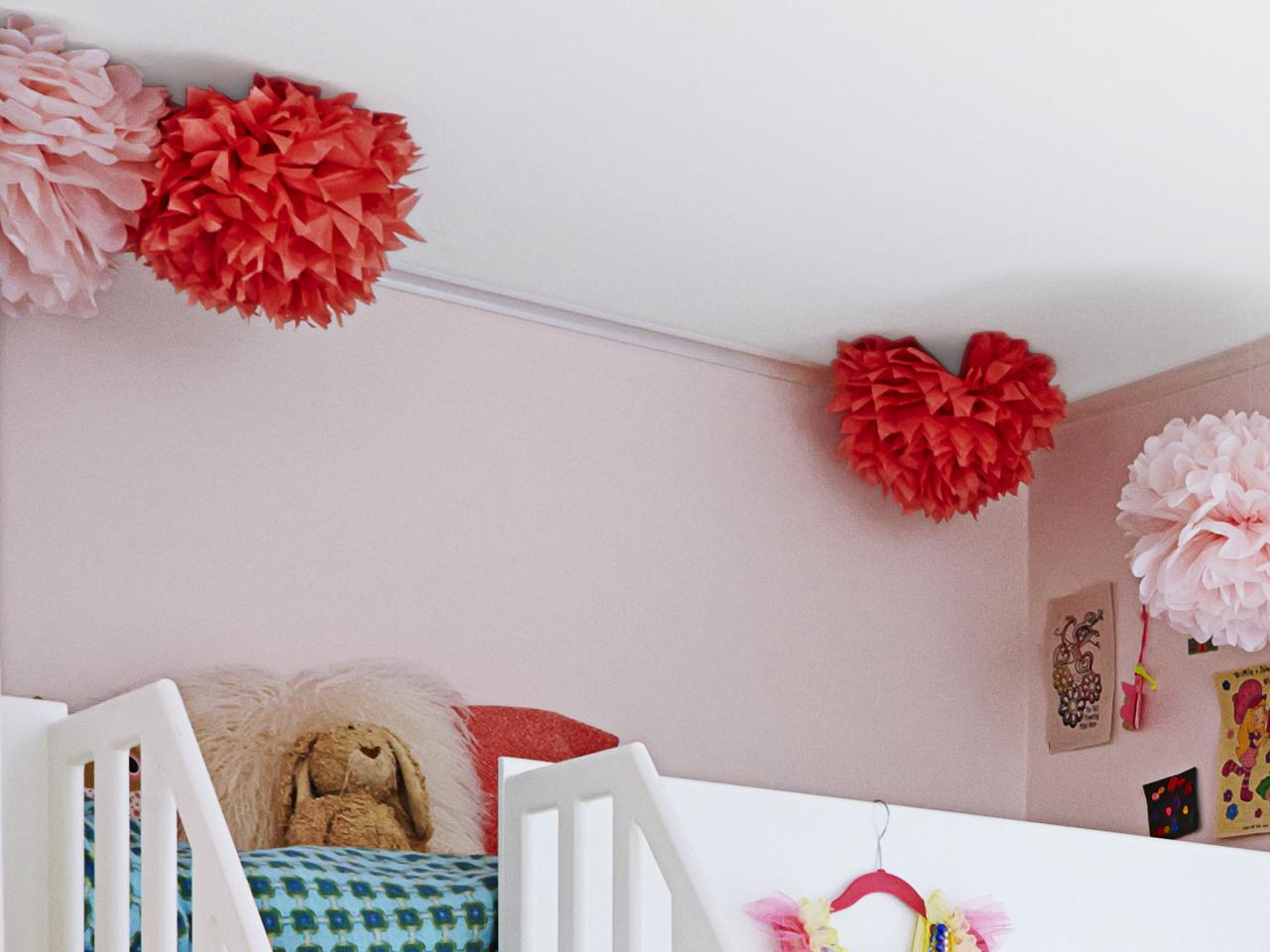 peinture chambre enfant originale enfant rose douce jolie décoration moderne design intérieur