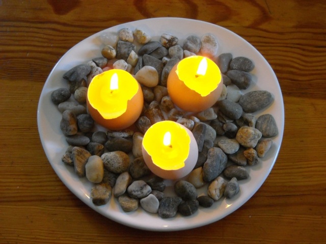 petites bougies DIY coquilles oeufs