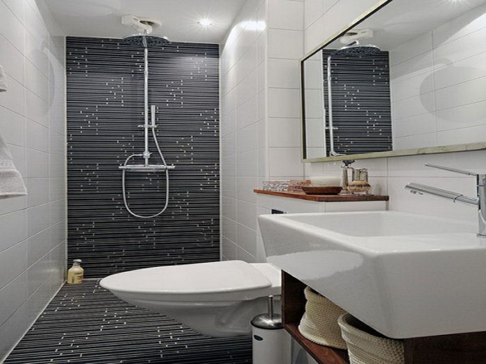 murs salle de bains carrelage idée toilettes lavabo style design