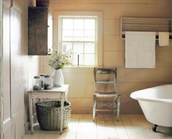 salle bain design vintage rustique