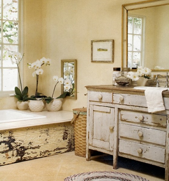 salle bain meubles bois 