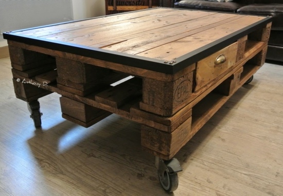 table basse bois meubles en palettes