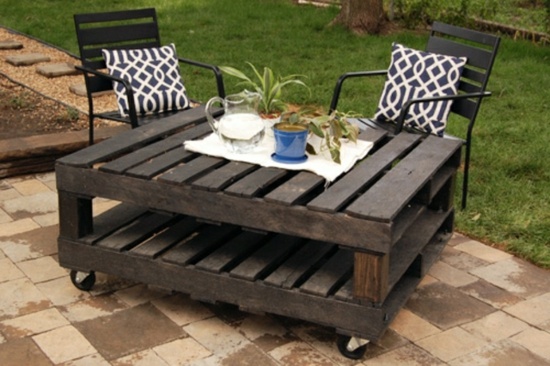 palettes bois bricolage table basse de jardin chaise de jardin