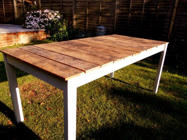 table de jardin diy en bois grande jolie 