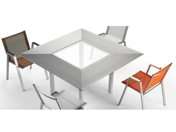 table design acier Metalco