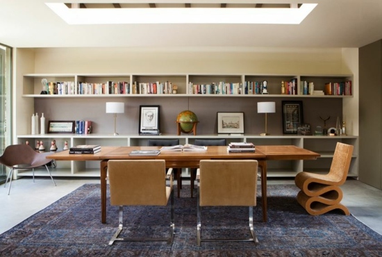 tapis surteint couleur grise bureau mobilier moderne