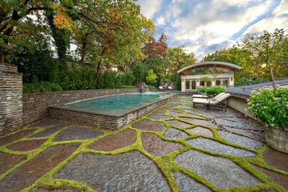 terrasse design original piscine