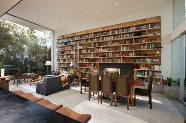 beau meuble bibliothèque tout en bois