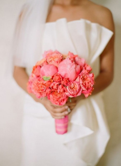 bouquet couleur rose pastel