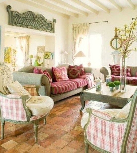Canapé de salon design décoration fleurs printemps fauteuil plantes