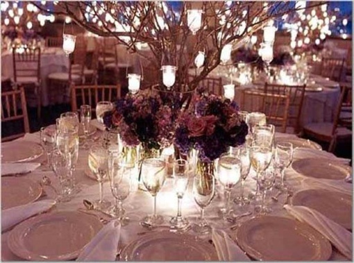 centre lumineux table mariage