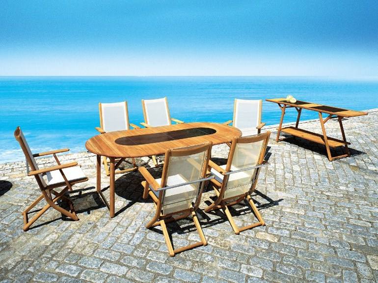 design extérieur moderne idée mobilier design terrasse chilienne en teck confort fischer mobel