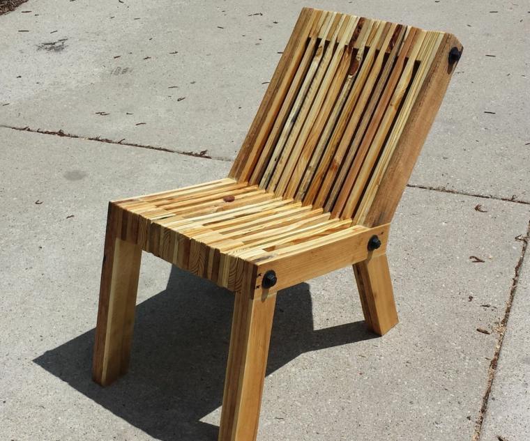 mobilier de palette diy chaise de jardin idée 