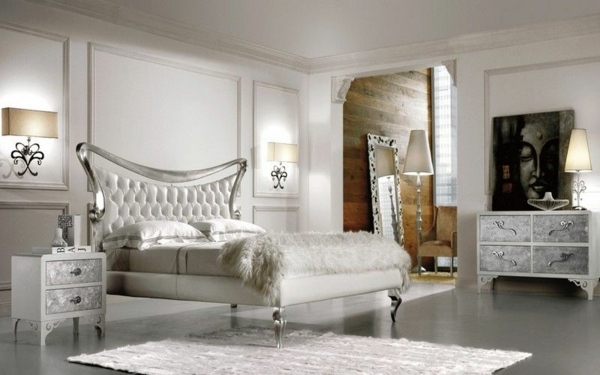 chambre blanche style classique