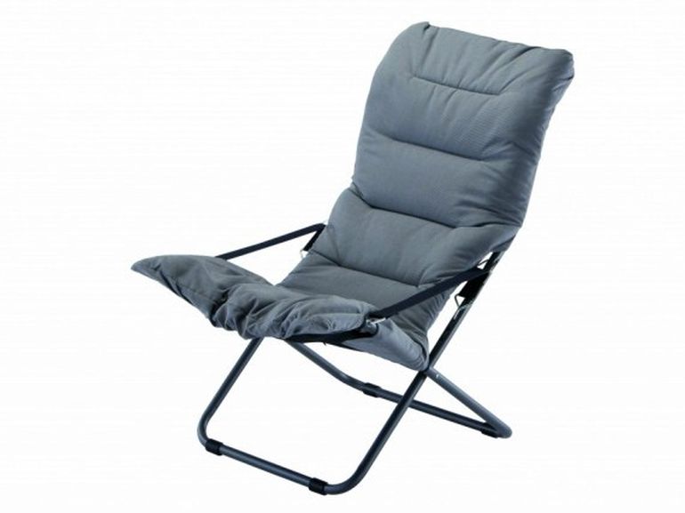 chaise de jardin pliante en tissu coussin confortable en tissu  idée aménagement extérieur italie design Fiam studio