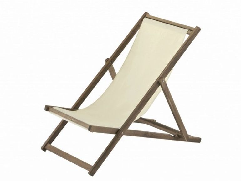 chaise longue en voile et en bois design chaise de jardin fiam legno inclinable