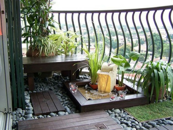 deco balcon jardin zen