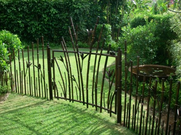 bambou déco cloture jardin design