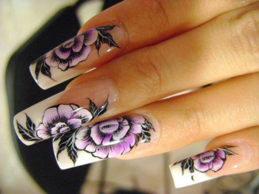 deco ongles motifs floraux