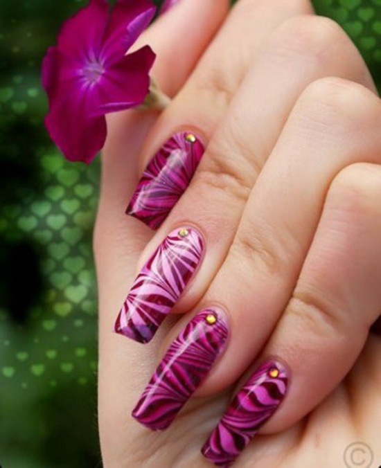 deco ongles nuances roses