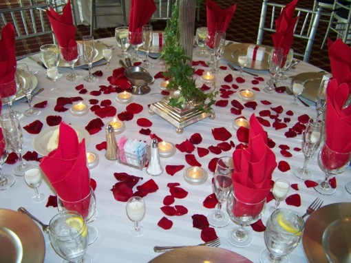 deco table blanc rouge