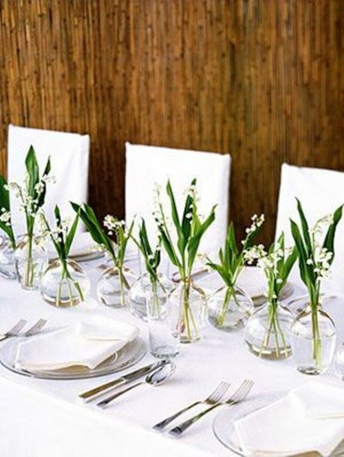 deco table mariage blanc vert
