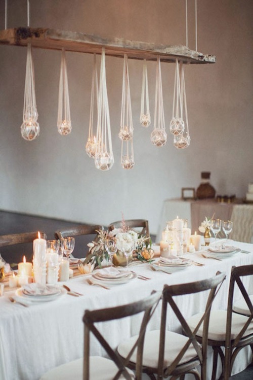 deco table mariage minimaliste touches bois