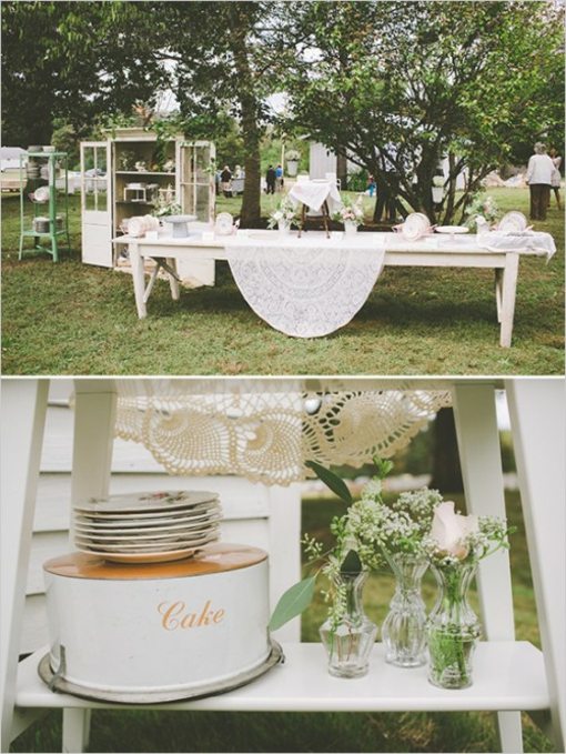 decoration table mariage style vintage