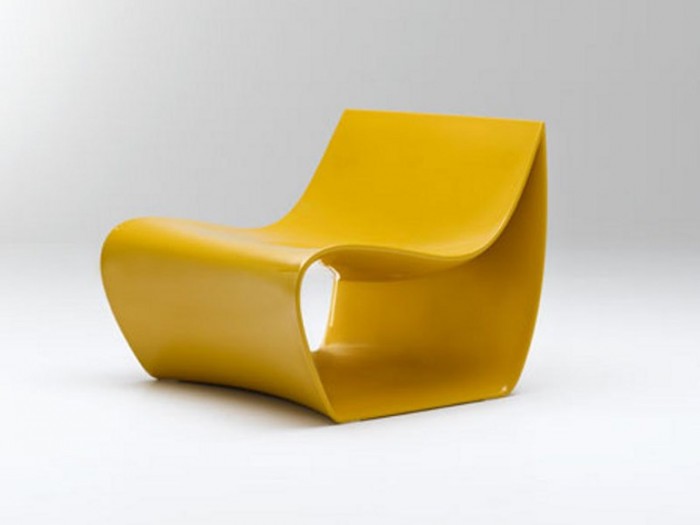 fauteuils de jardin jaune en polyamide très design moderne design de mdf  italia cazzaniga