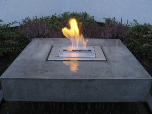 fontaine de jardin moderne minimaliste bruleur bioethanol 
