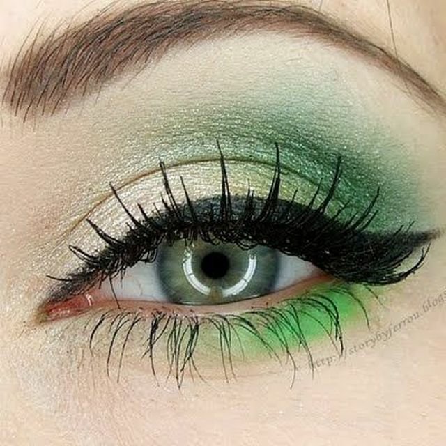 maquillage original pour les yeux verts en vert sephora palette